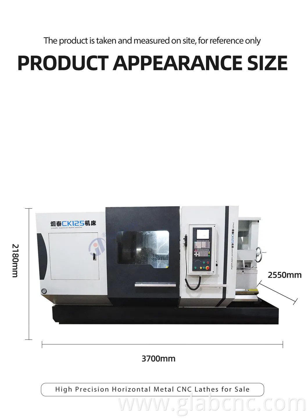 CNC Horizontal Lathe Ck61125 Metal Lathe Machine CNC Milling Machine